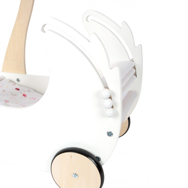 Passeggino in legno per bambini Cigno