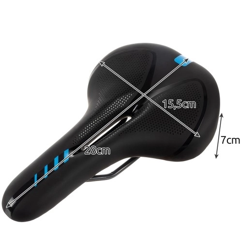 Sella bici comoda Trizand con ventilazione e luce posteriore