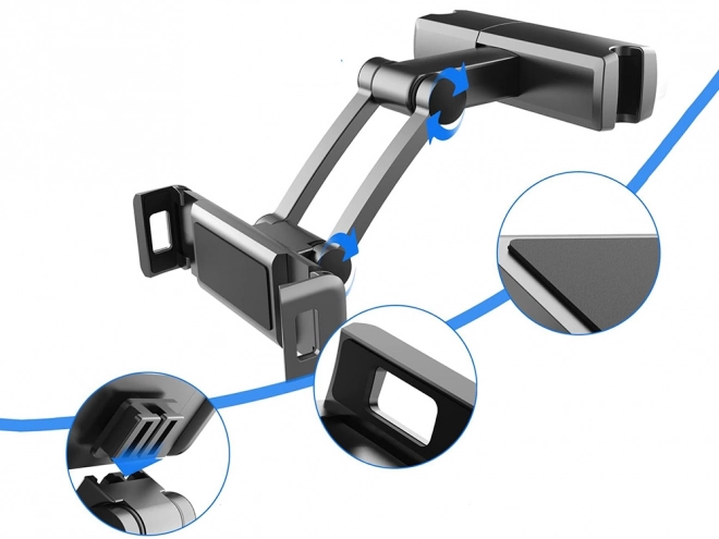 Universal Adjustable Car Headrest Tablet Mount