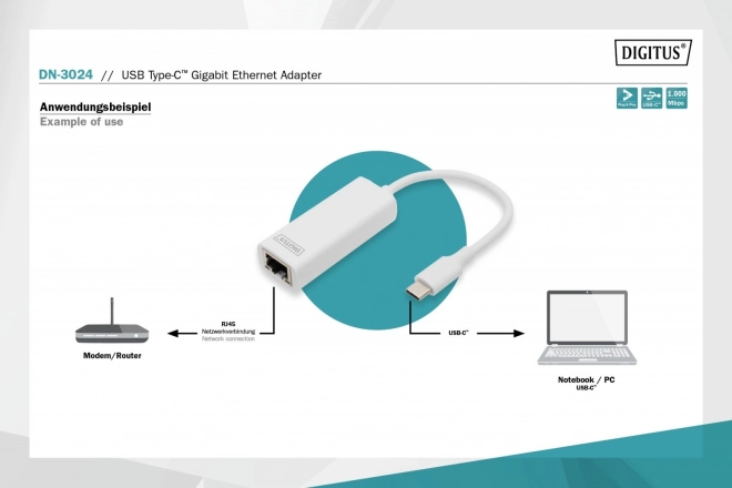 USB-C to Gigabit Ethernet Adapter