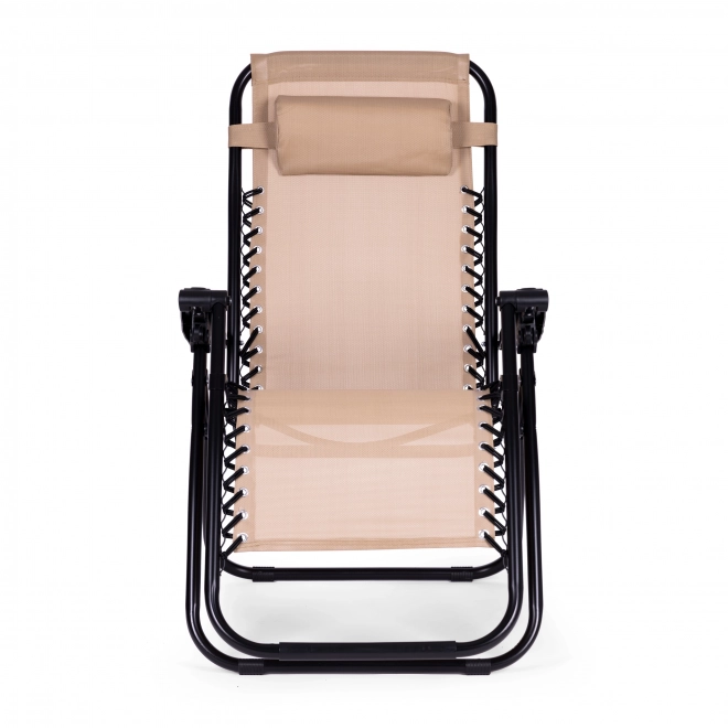 Garden chair with adjustable backrest - beige ZERO GRAVITY ModernHome