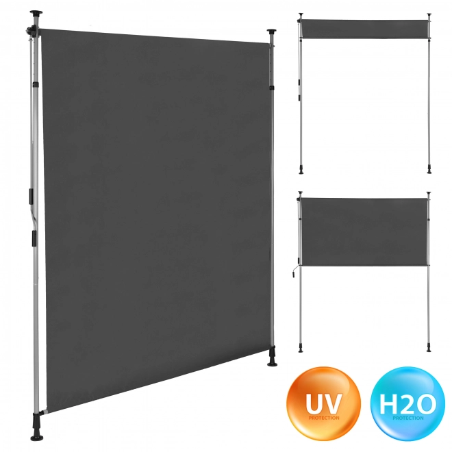 Folding Shaded Awning with Adjustable Height Anthracite MultiGarden