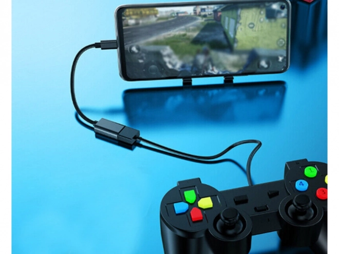 USB-C to USB-A 3.0 OTG adapter with braided cable
