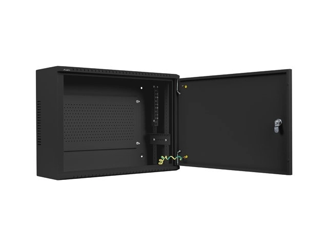 Wall-mounted rack cabinet 19 inch 4U+3U 540x200 low-profile black
