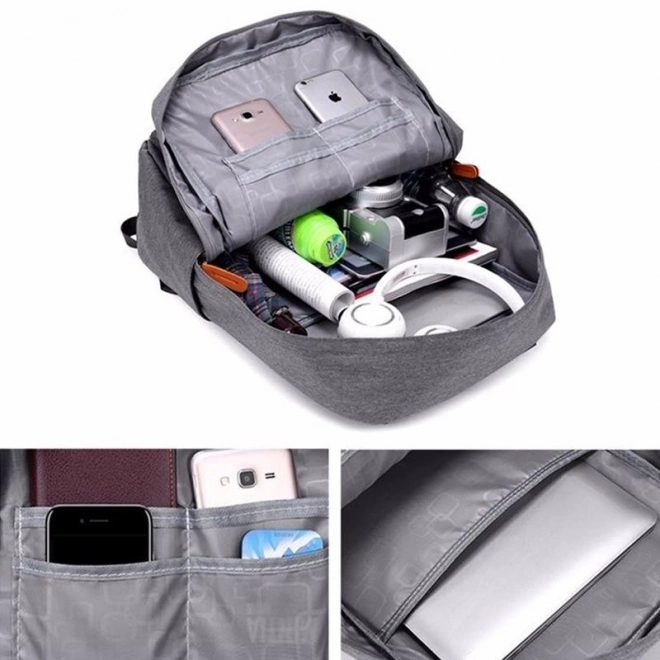 Zaino scolastico grigio chiaro