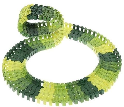 Pista flessibile in 4 tonalità di verde