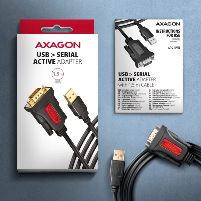 Axagon USB to RS232 Serial Port Adapter
