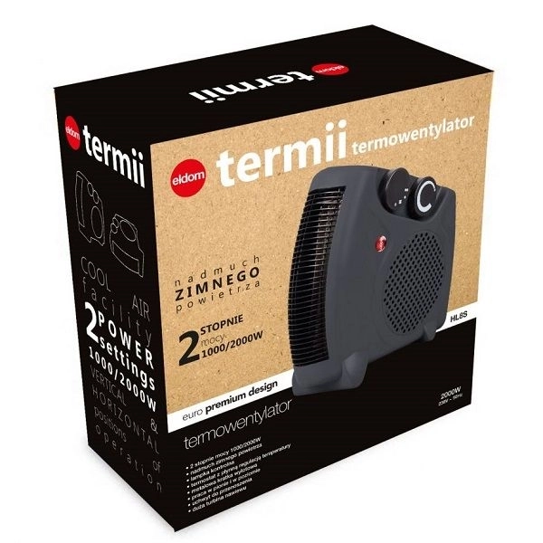 Fan Heater Eldom Termii 2000W Grey