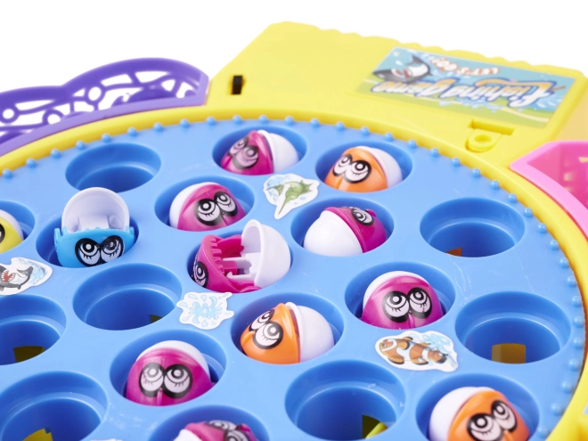 Rotating board and cheerful music