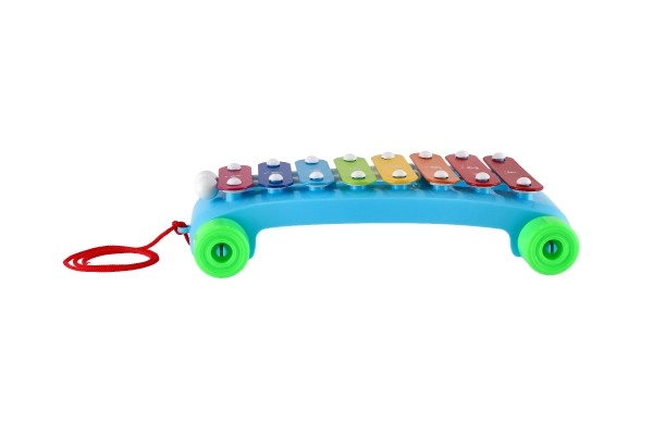 Pull string and wheels