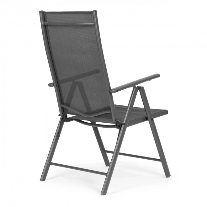 Set di 4 sedie da giardino pieghevoli con schienale regolabile