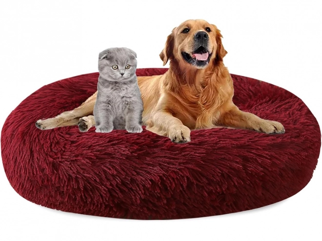 Pluchen kattenmand met zacht kussen voor op de bank 80 cm