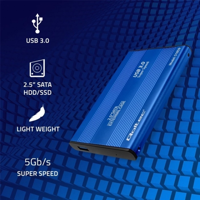 External Case for HDD/SSD 2.5" SATA3 USB 3.0 Blue