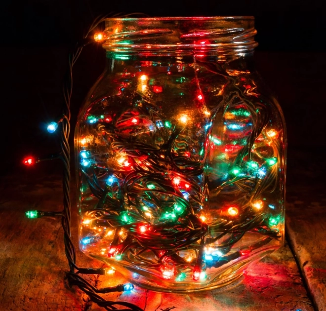 LED řetězové osvětlení- 10 m, 100 LED – Barevné
