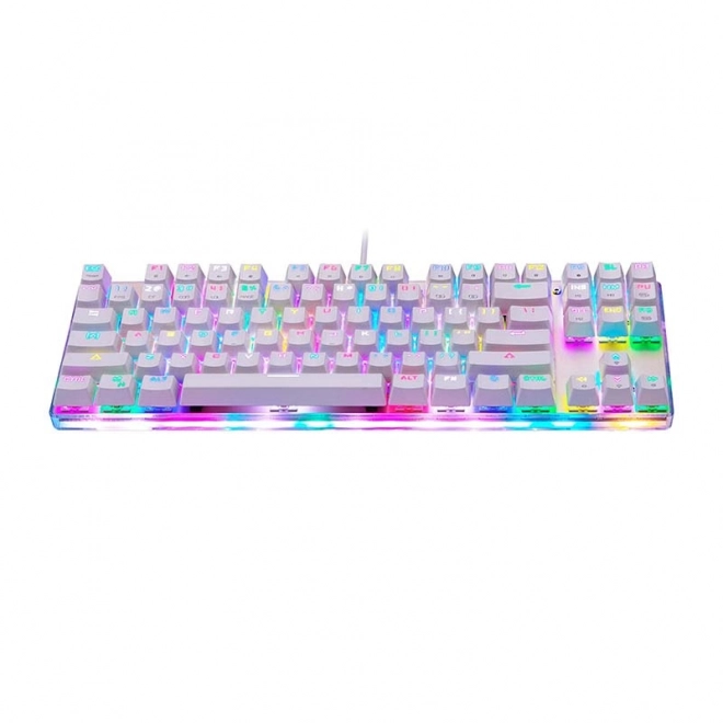 Tastiera da gioco meccanica RGB bianca