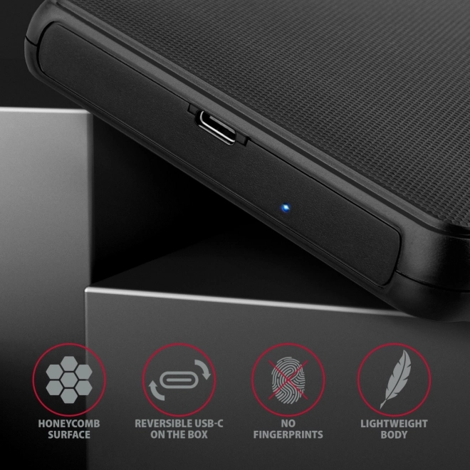 Custodia esterna senza viti USB-C SATA 2.5" nera