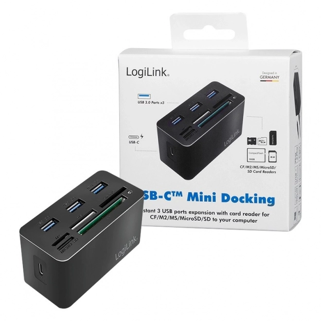 Docking Station USB3.2 with 8 Ports Mini Black