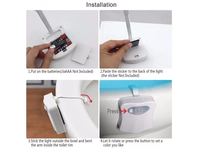 LED-Toilettenlicht mit Bewegungsmelder