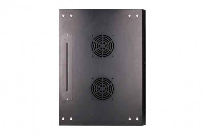 wall mount rack cabinet 4u 600x450 black glass door