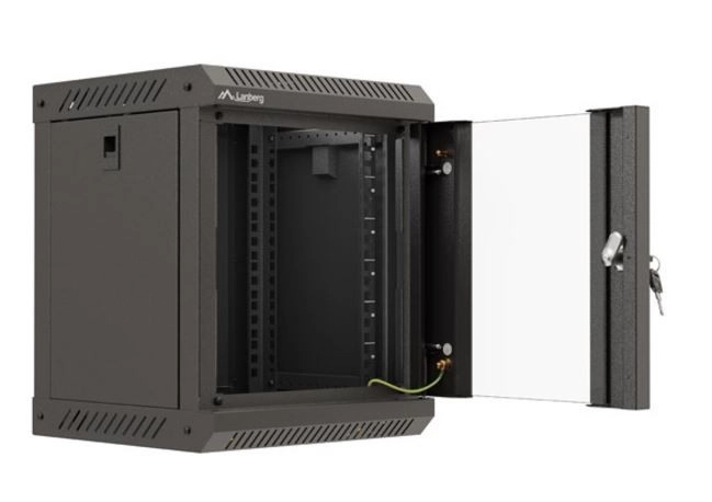 Wall-mounted server cabinet 10 inch 6U black