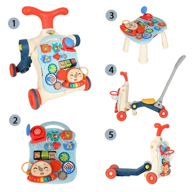 Girello multifunzionale per bambini e tavolo interattivo 5 in 1