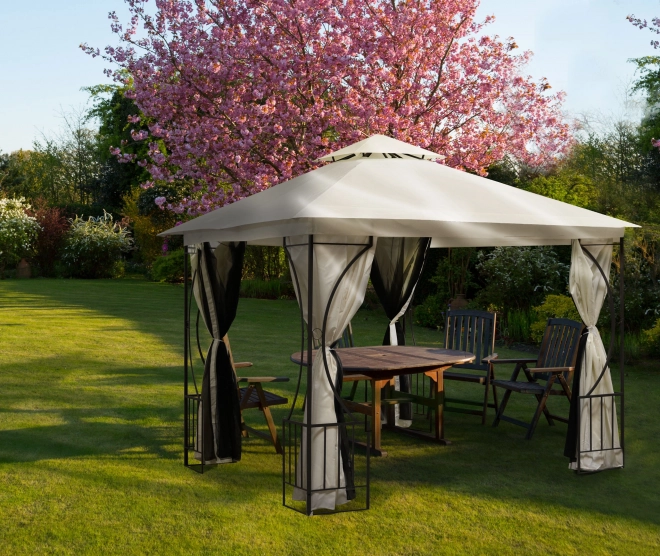 Garden Pavilion Tent 2-in-1 Wall Mosquito Net 3x3