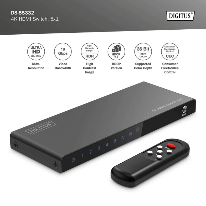 4k hdmi switch with remote control