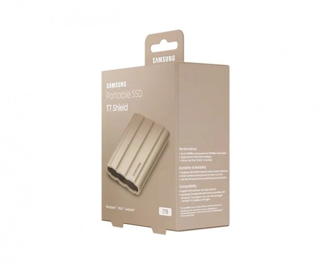 External SSD Samsung T7 Shield 1TB USB 3.2, beige