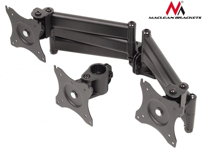 Triple Monitor Desk Mount with Dual Arms for LCD Monitors