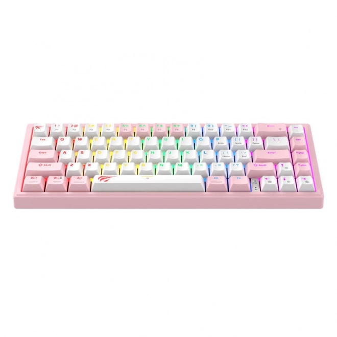 Havit RGB Mechanical Gaming Keyboard - Pink and White