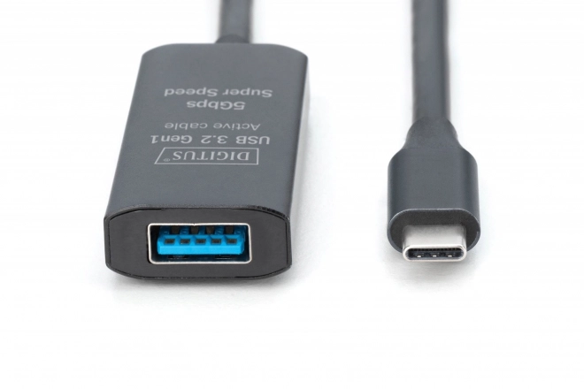 Active USB-C to USB-A Extension Cable 10m, USB 3.2 Gen1 5Gbps