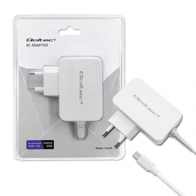 White USB-C Power Delivery Charger 65W