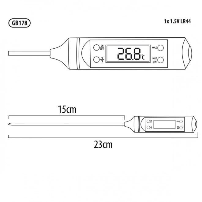 Food Thermometer Probe GreenBlue