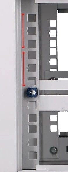 Wall-mounted server rack 4U 600x600 with glass doors