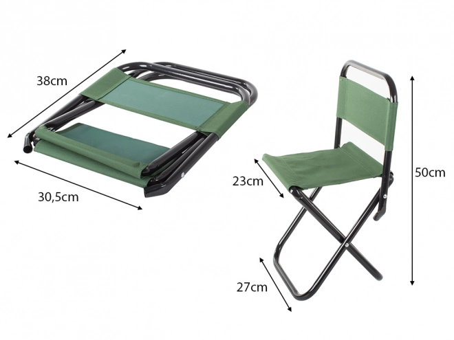 Foldable Camping Fishing Chair with Backrest