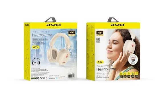 Bluetooth Over-Ear Headphones Beige