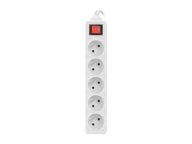 White Power Strip with Switch