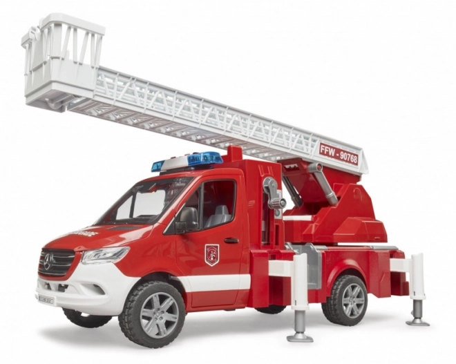 Camion dei pompieri Mercedes-Benz Sprinter con scala per bambini