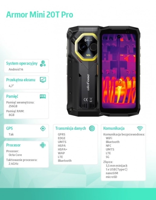 Telefono Armor Mini con Termocamera