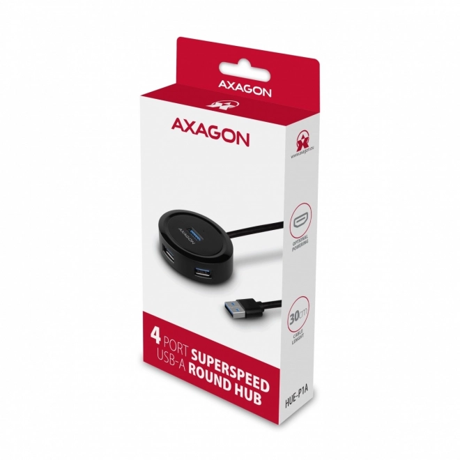 Hub USB HUE-P1A a 4 porte con cavo USB-A 30 cm