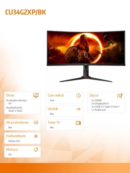 Curved 34-inch Gaming Monitor