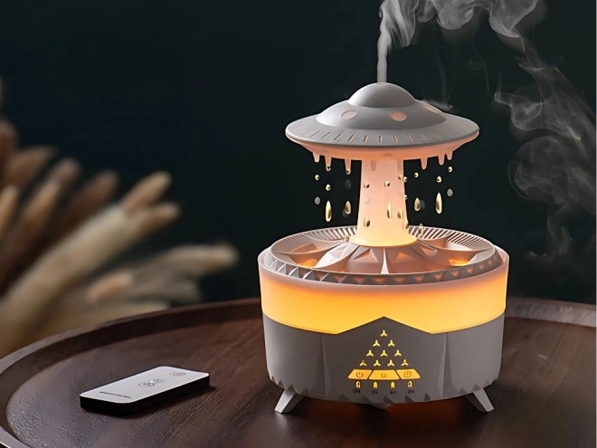 UFO-Shaped Air Humidifier and Aroma Diffuser with LED Lamp