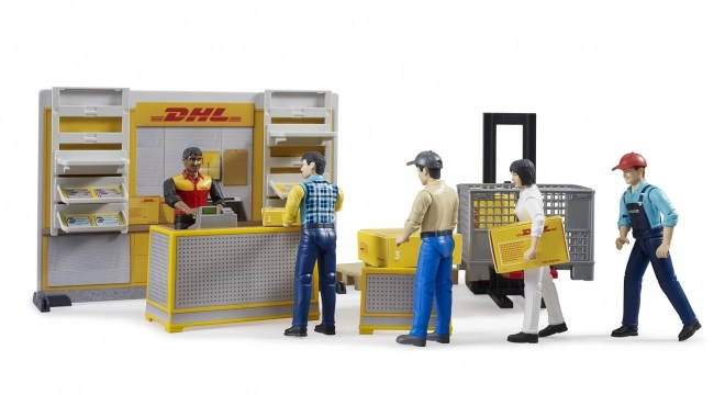 Bruder BWORLD Parcel Service DHL with Accessories