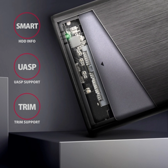 Custodia esterna in alluminio senza viti USB-C per SSD/HDD