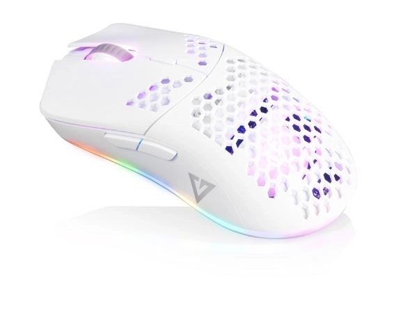 Braided White Gaming Mouse VOLCANO Shinobi