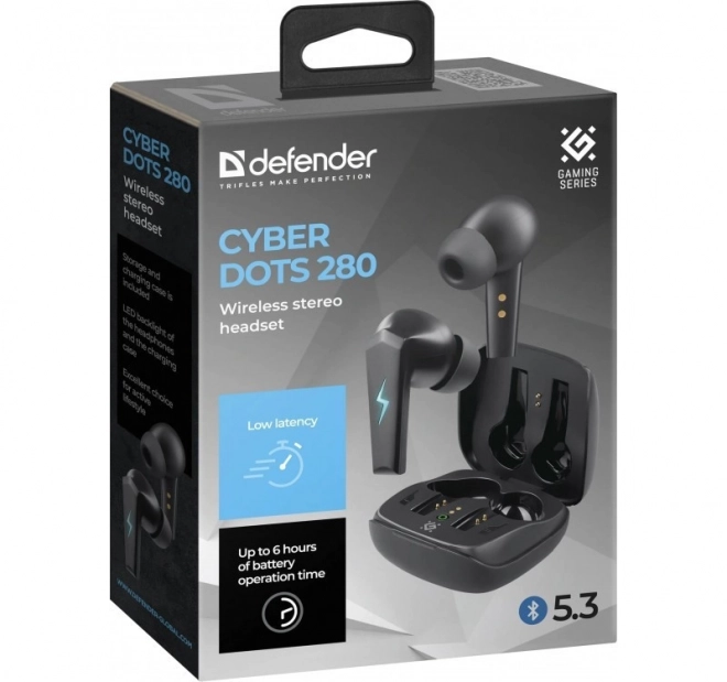 CyberDots 280 Wireless Gaming Headphones Black