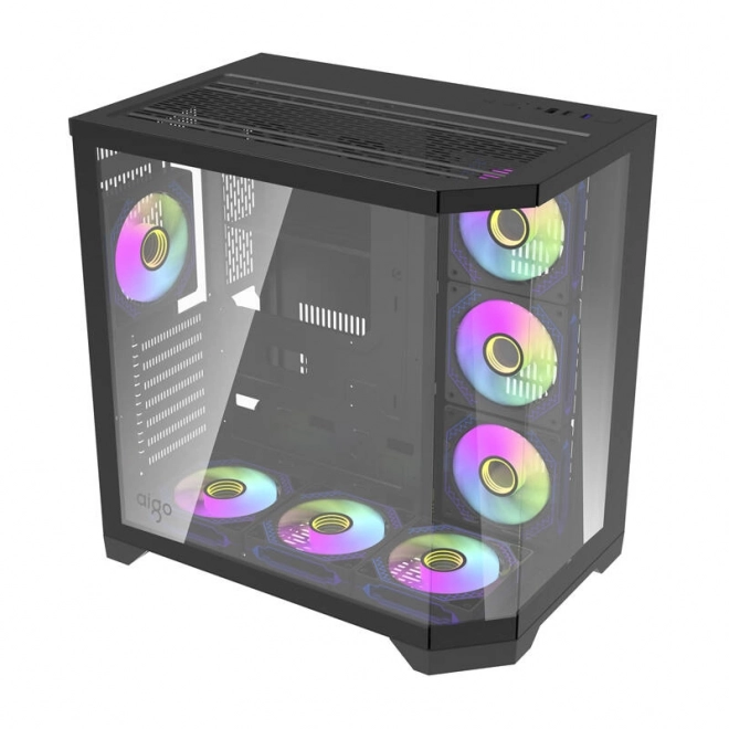 Sötétvillanás FT418 PRO gamer számítógépház 7 aRGB ventilátorral
