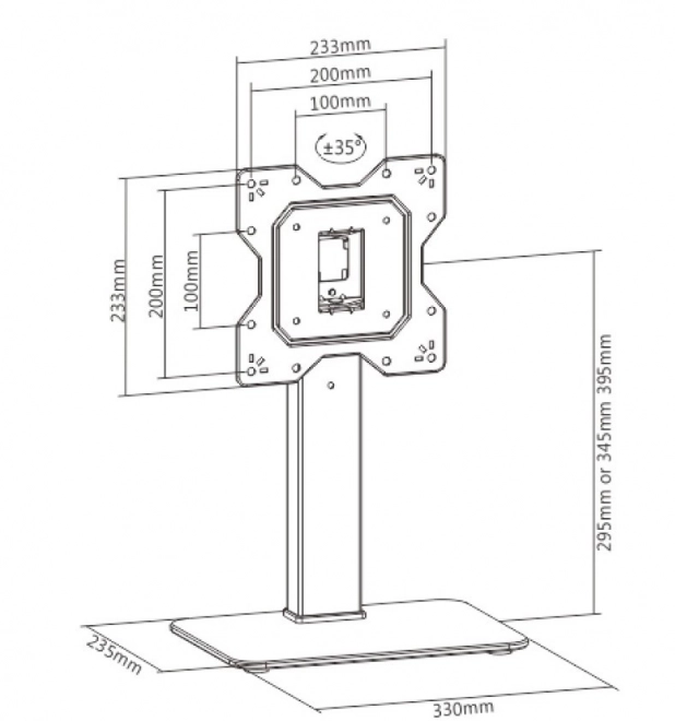 Swivel TV Stand 23-43 Inch