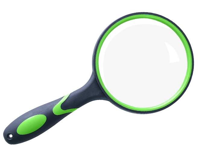 Classic magnifying glass with 50mm lens