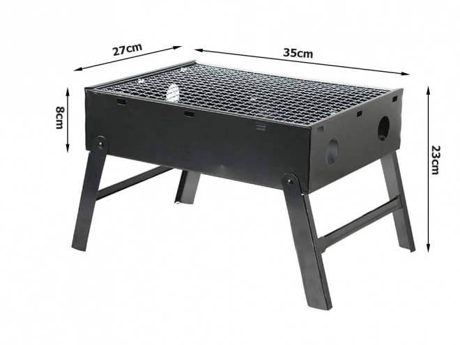 Portable Folding Charcoal Grill for Camping and BBQ